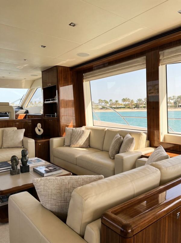 Salon intérieur de yacht